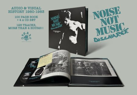 Discharge - Noise not music 11"x11" BOOK (100 pages) + 4 x CD