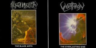 Necromantia / Varathron -  The Black Arts / The Everlasting Sins split 12"